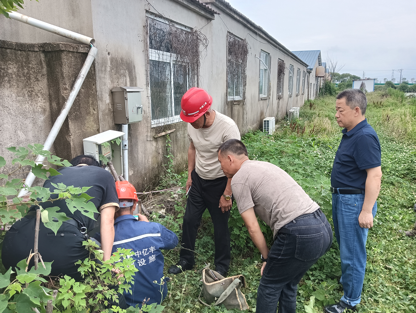 童埠圩支部--义务接电暖民心 助力承包户抢种“希望田”